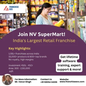 NV Shoppe Supermart Franchise in India