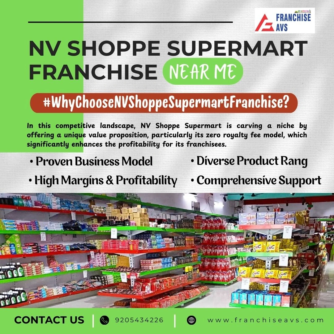 NV Shoppe Supermart Franchise in India No Royalty