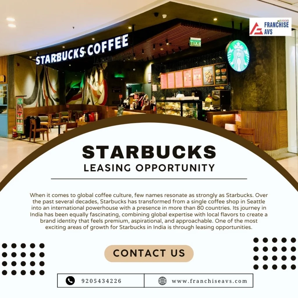 Starbucks Leasing Opportunities in India
