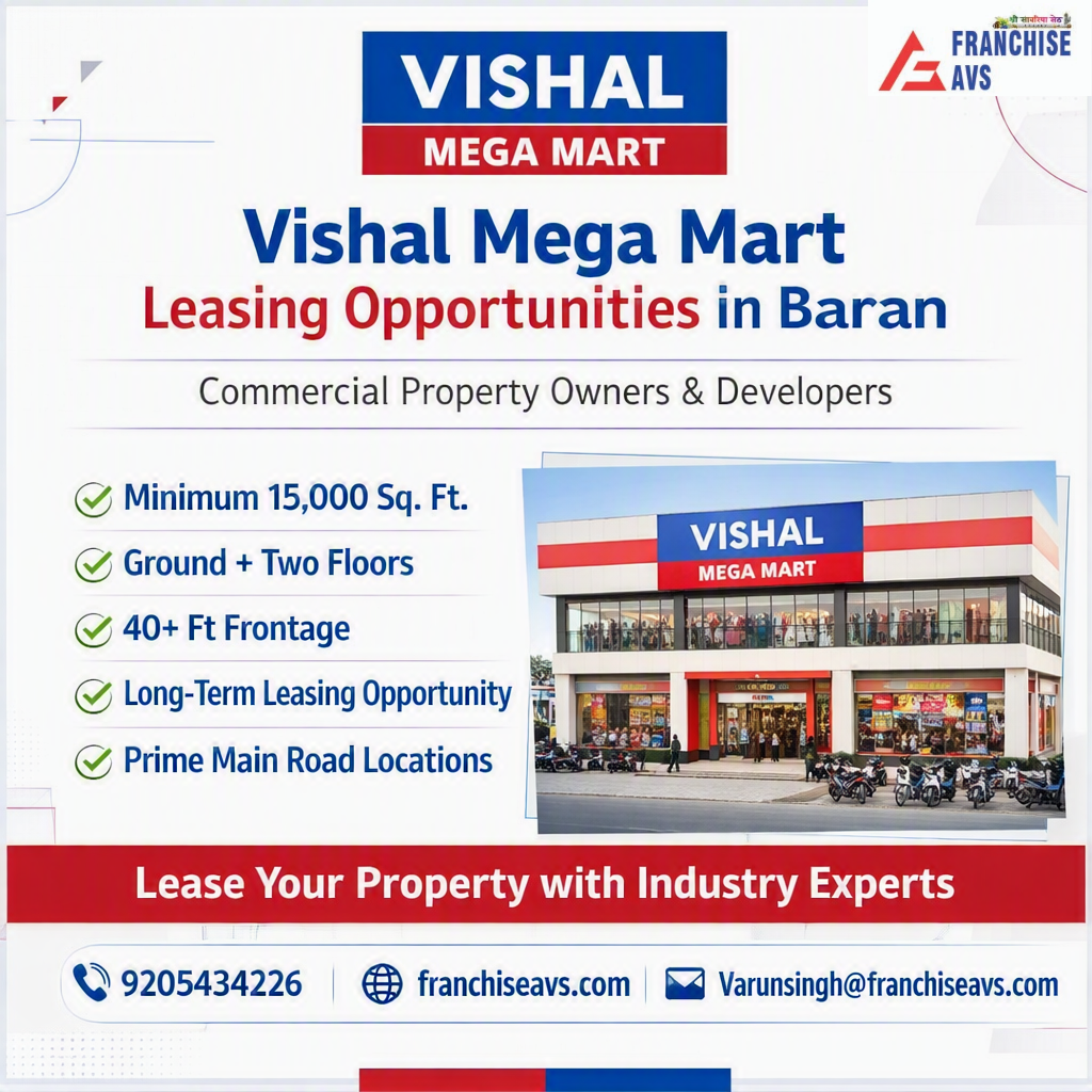 Vishal Mega Mart Leasing Opportunities in Baran